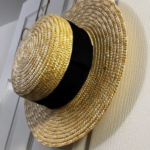 Lucky Brand straw boater hat